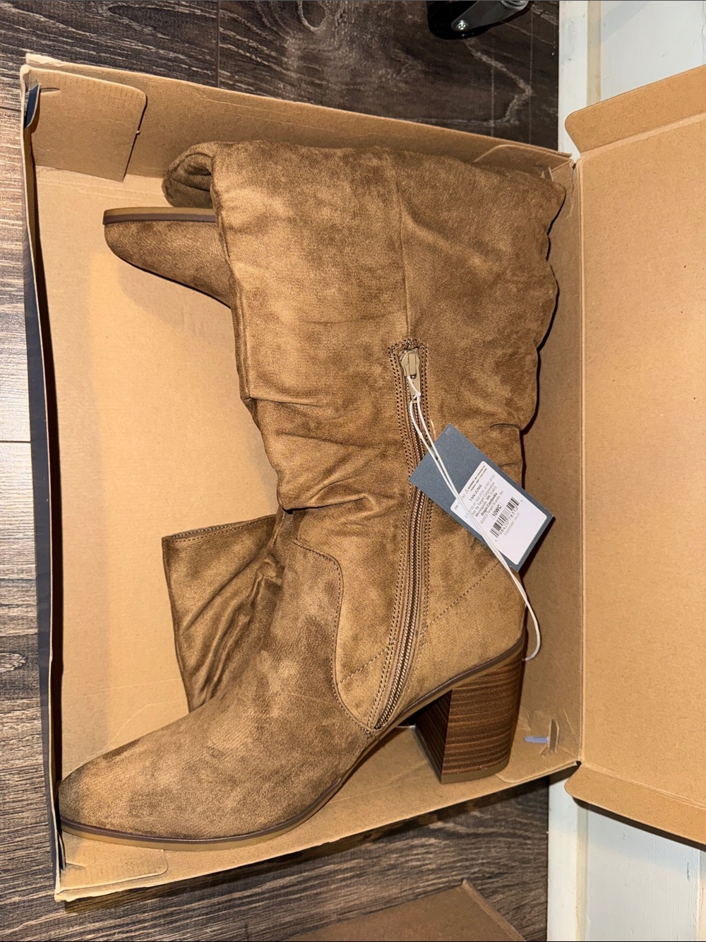 Universal Thread Tan Suede Heeled Boots